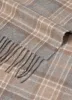Cashmere Woven Scarf in Sandstone Check sold by Sunspel