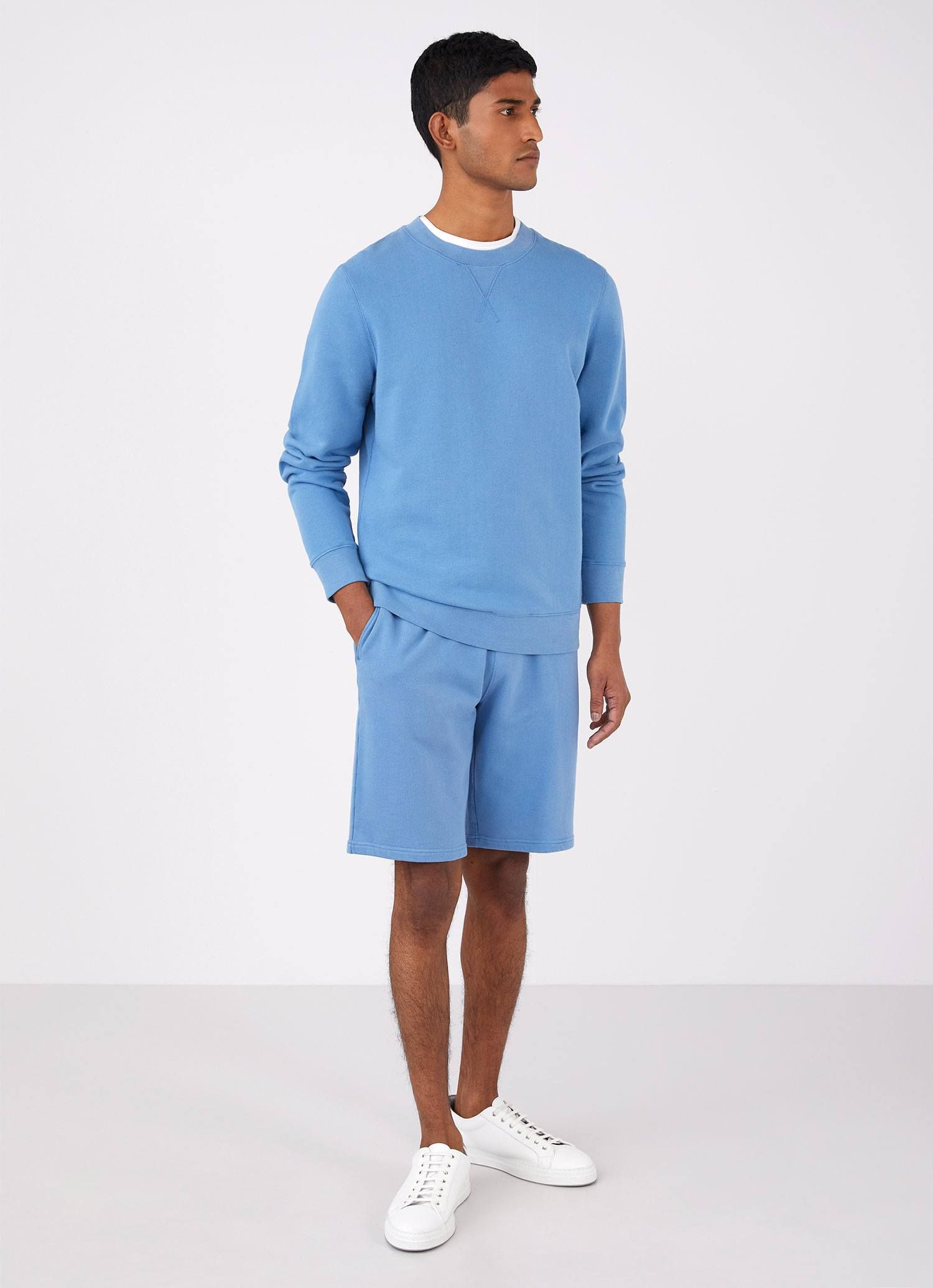 Men's Loopback Shorts in Lake Blue sold by Sunspel product image thumbnail 3