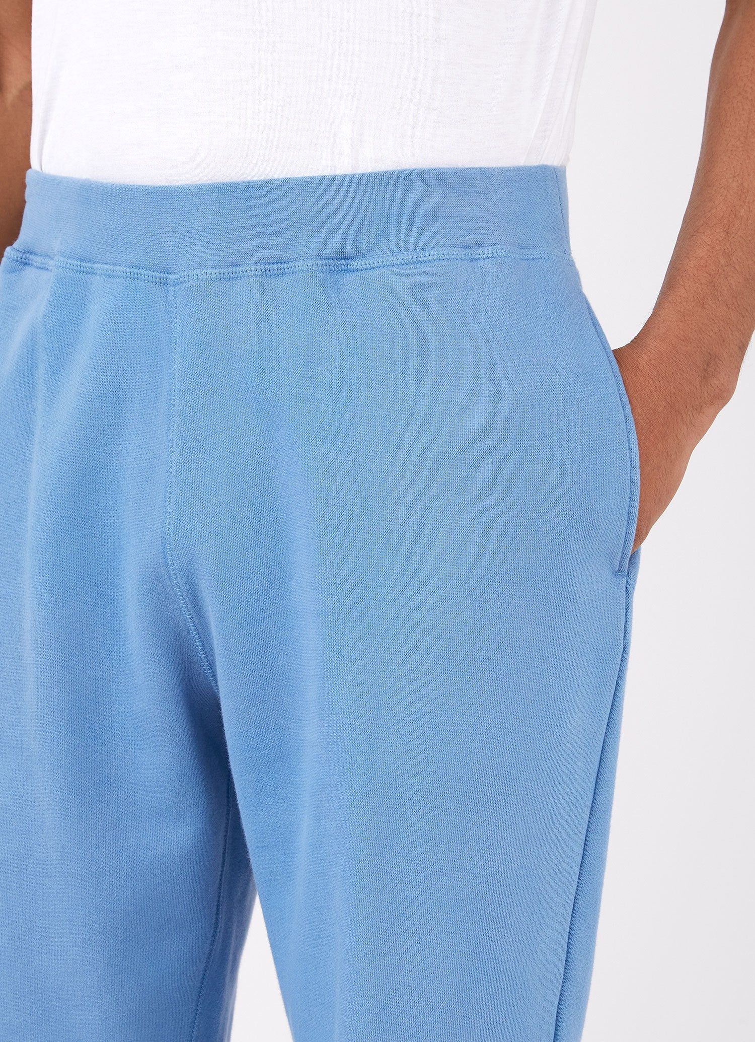 Men's Loopback Shorts in Lake Blue sold by Sunspel product image thumbnail 5