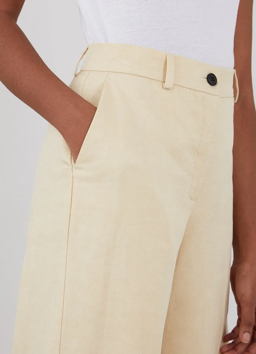 Women's Linen Lyocell Short in Light Beige sold by Sunspel product image thumbnail 4