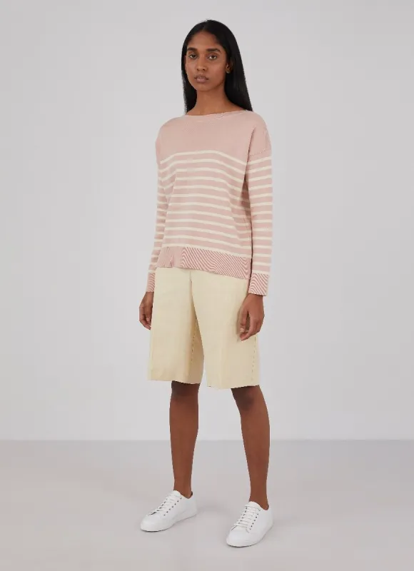 Women's Linen Lyocell Short in Light Beige sold by Sunspel
