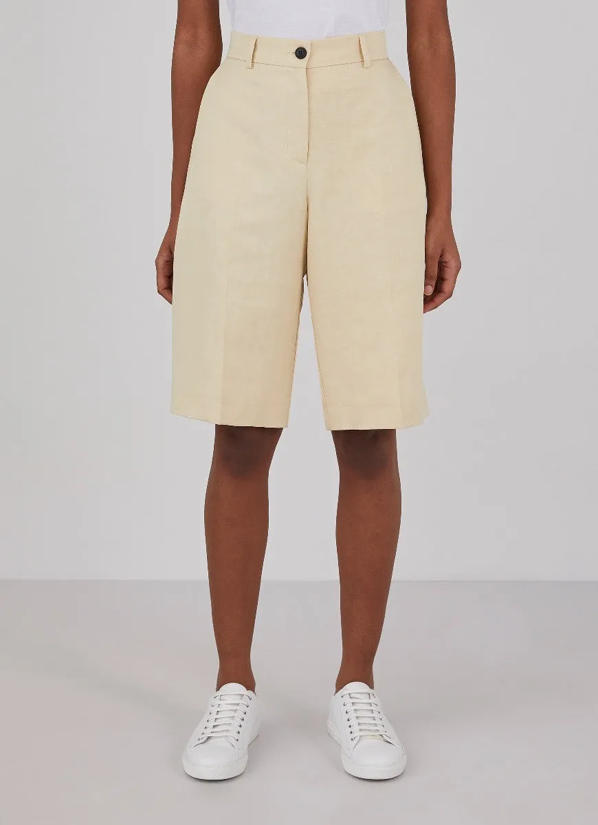 Women's Linen Lyocell Short in Light Beige sold by Sunspel product image thumbnail 2