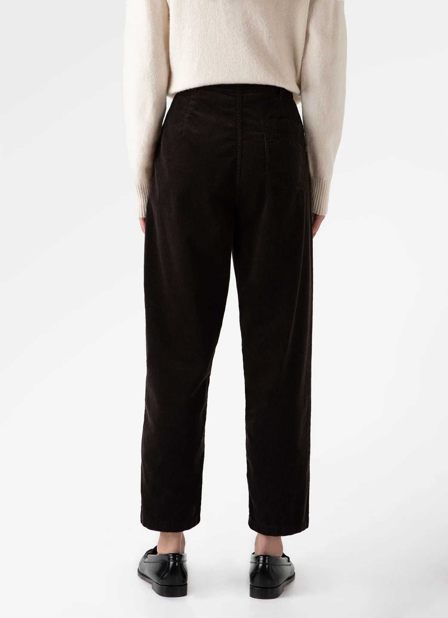 Women's Corduroy Trouser in Coffee sold by Sunspel product image thumbnail 4