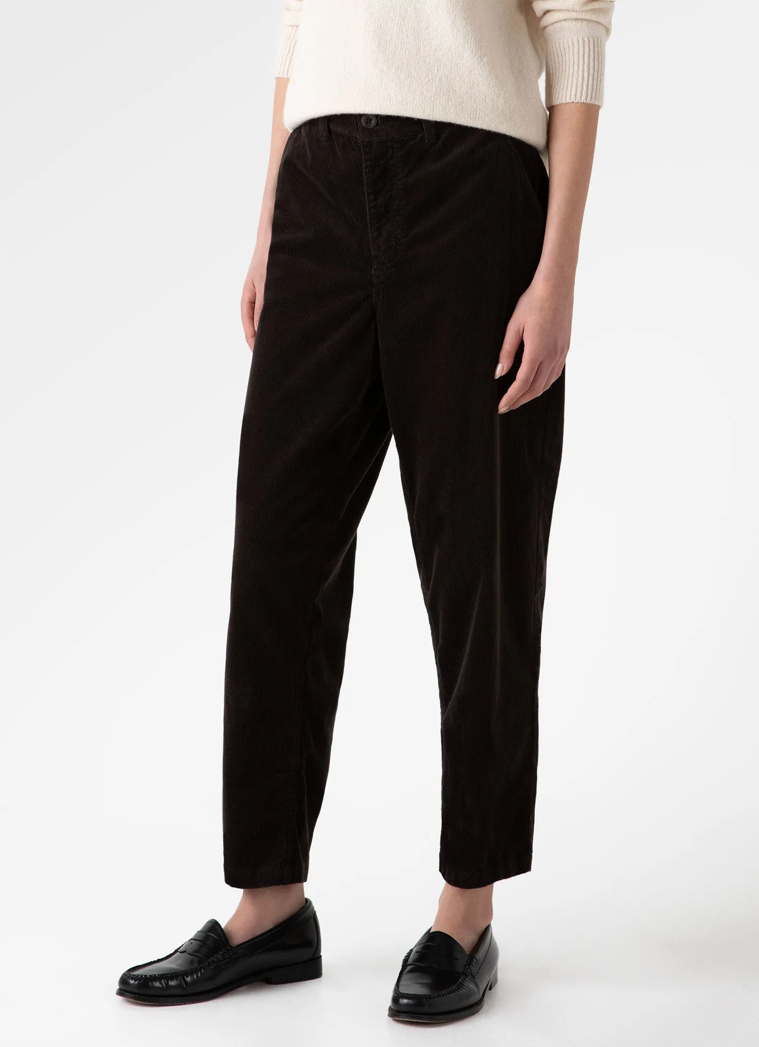 Women's Corduroy Trouser in Coffee sold by Sunspel