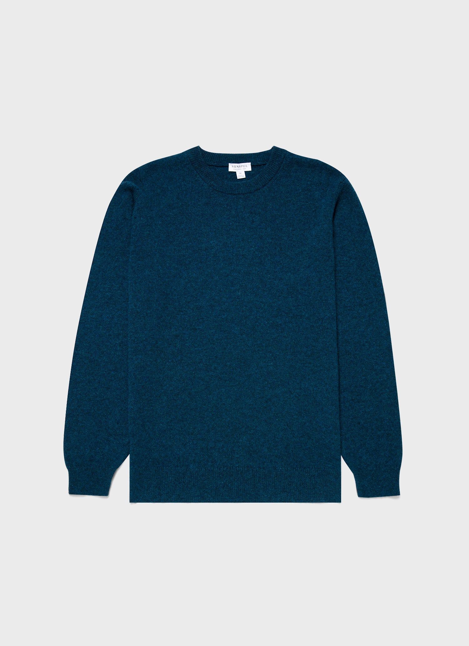 Men's Cashmere Crew Neck Jumper in Teal sold by Sunspel