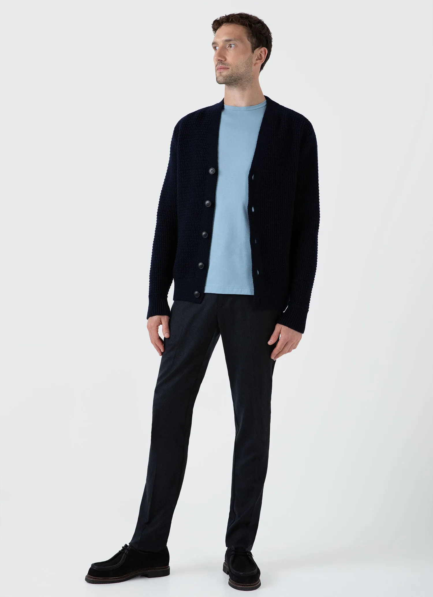 Men's Classic T-shirt in Sky Blue sold by Sunspel product image thumbnail 3