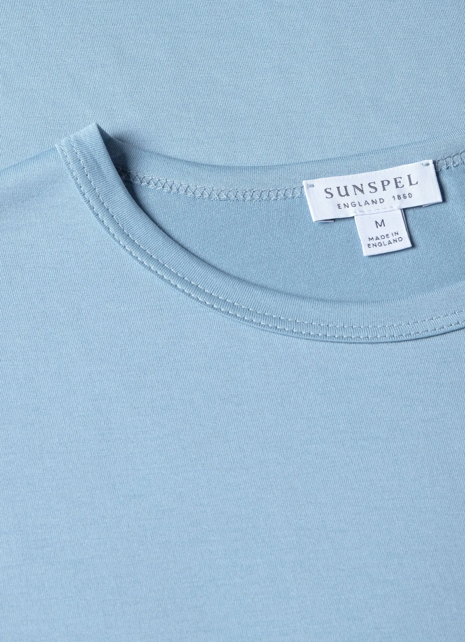 Men's Classic T-shirt in Sky Blue sold by Sunspel product image thumbnail 4