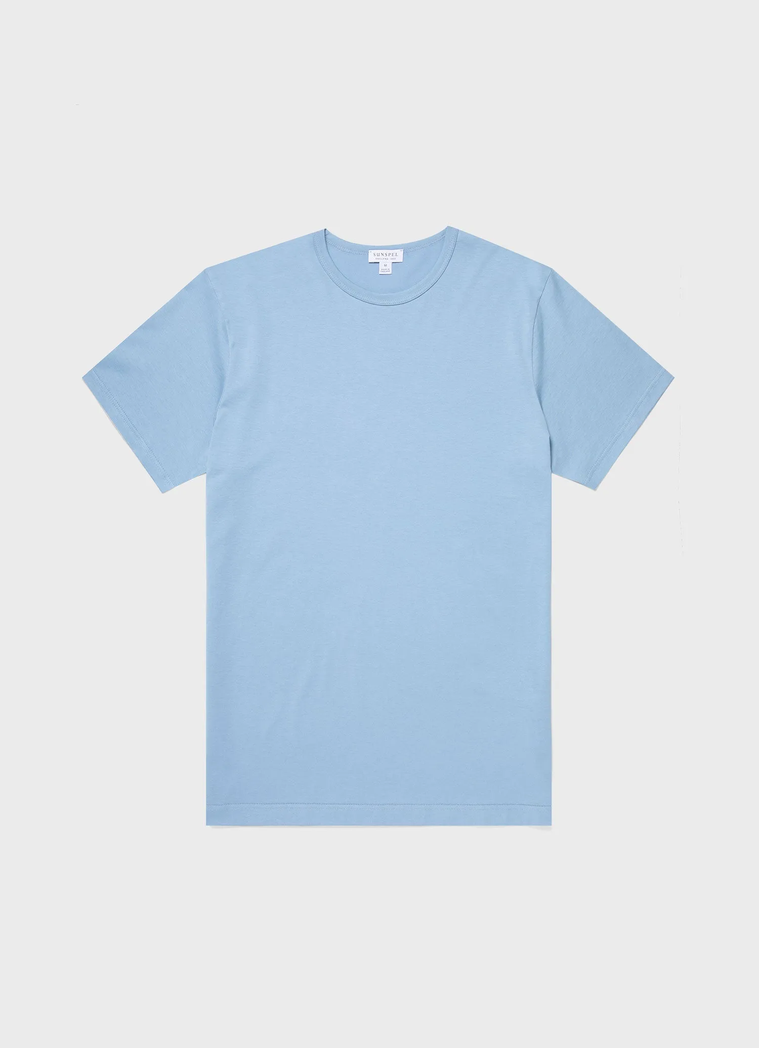 Men's Classic T-shirt in Sky Blue sold by Sunspel