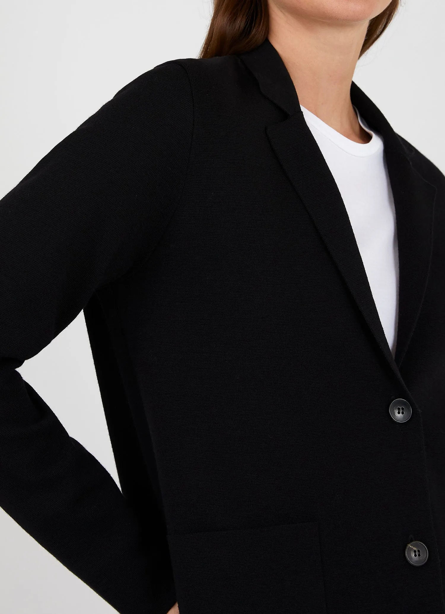 Women's Milano Knit Blazer in Black sold by Sunspel product image thumbnail 4