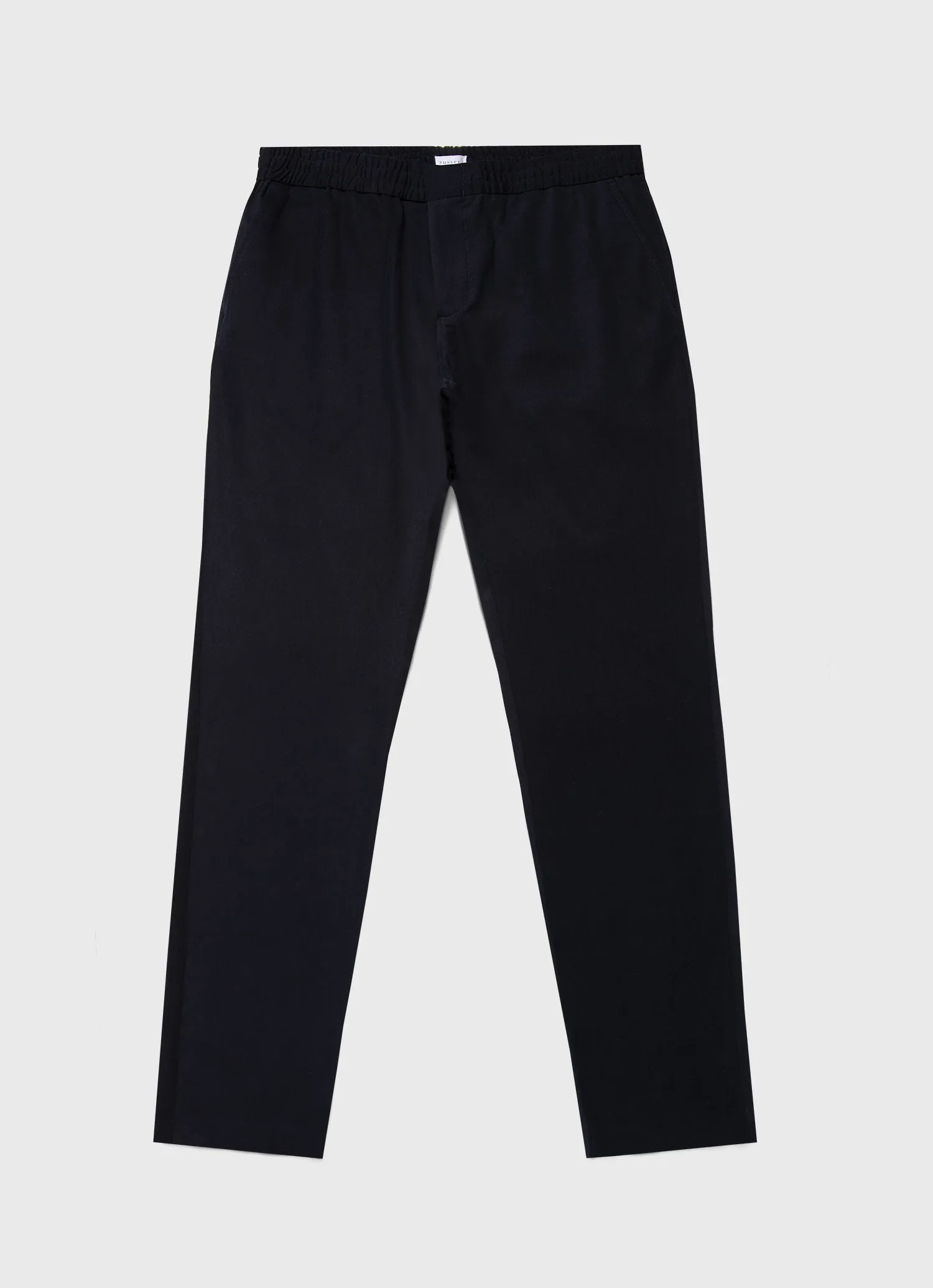 Men's Brushed Cotton Wool Drawstring Trouser in Navy sold by Sunspel