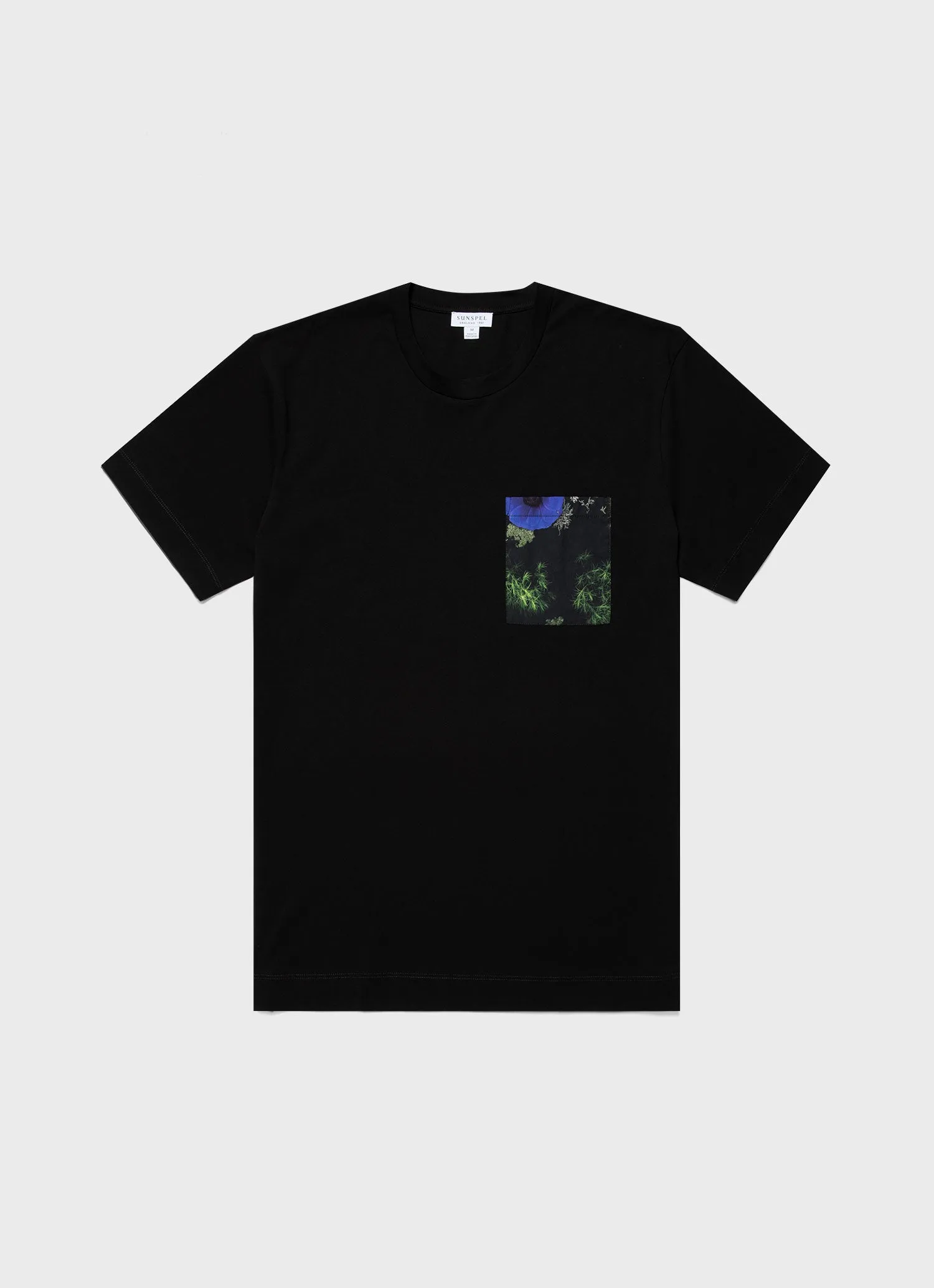Men's Charlotte Gosch Pocket T-shirt in Sea Moss sold by Sunspel