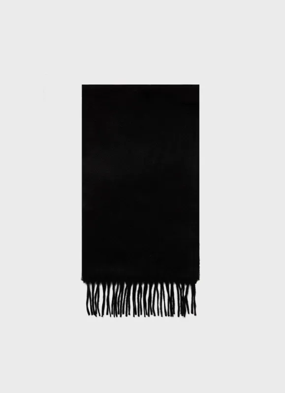 Cashmere Woven Scarf in Black sold by Sunspel