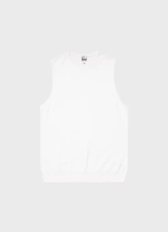 Men's Paul Weller Merino Tank Top in Cotton sold by Sunspel