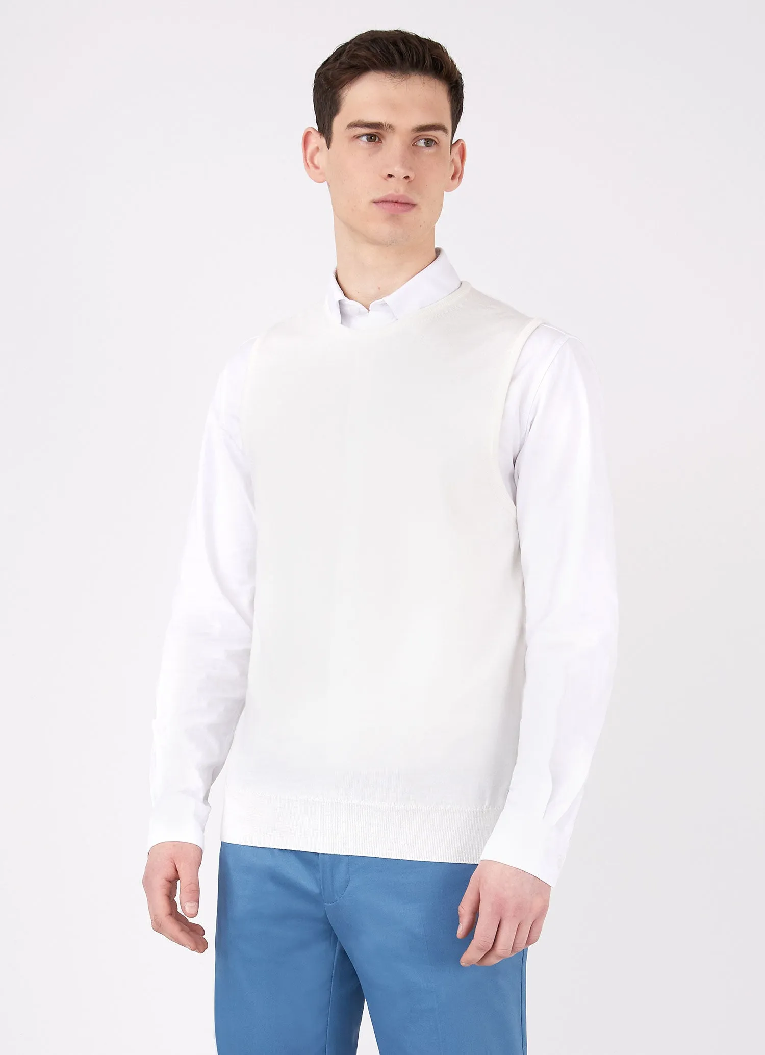 Men's Paul Weller Merino Tank Top in Cotton sold by Sunspel product image thumbnail 2