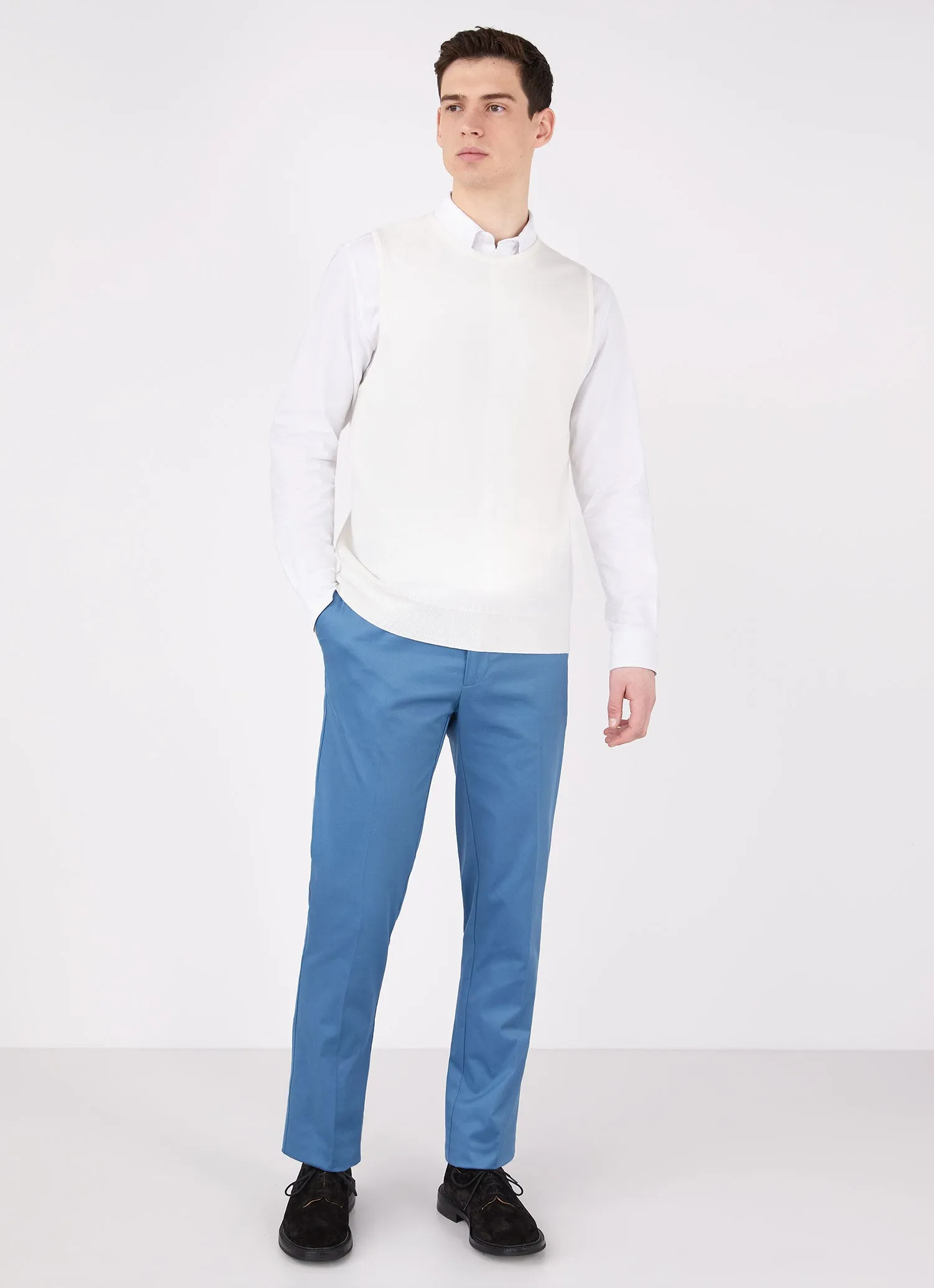 Men's Paul Weller Merino Tank Top in Cotton sold by Sunspel product image thumbnail 3