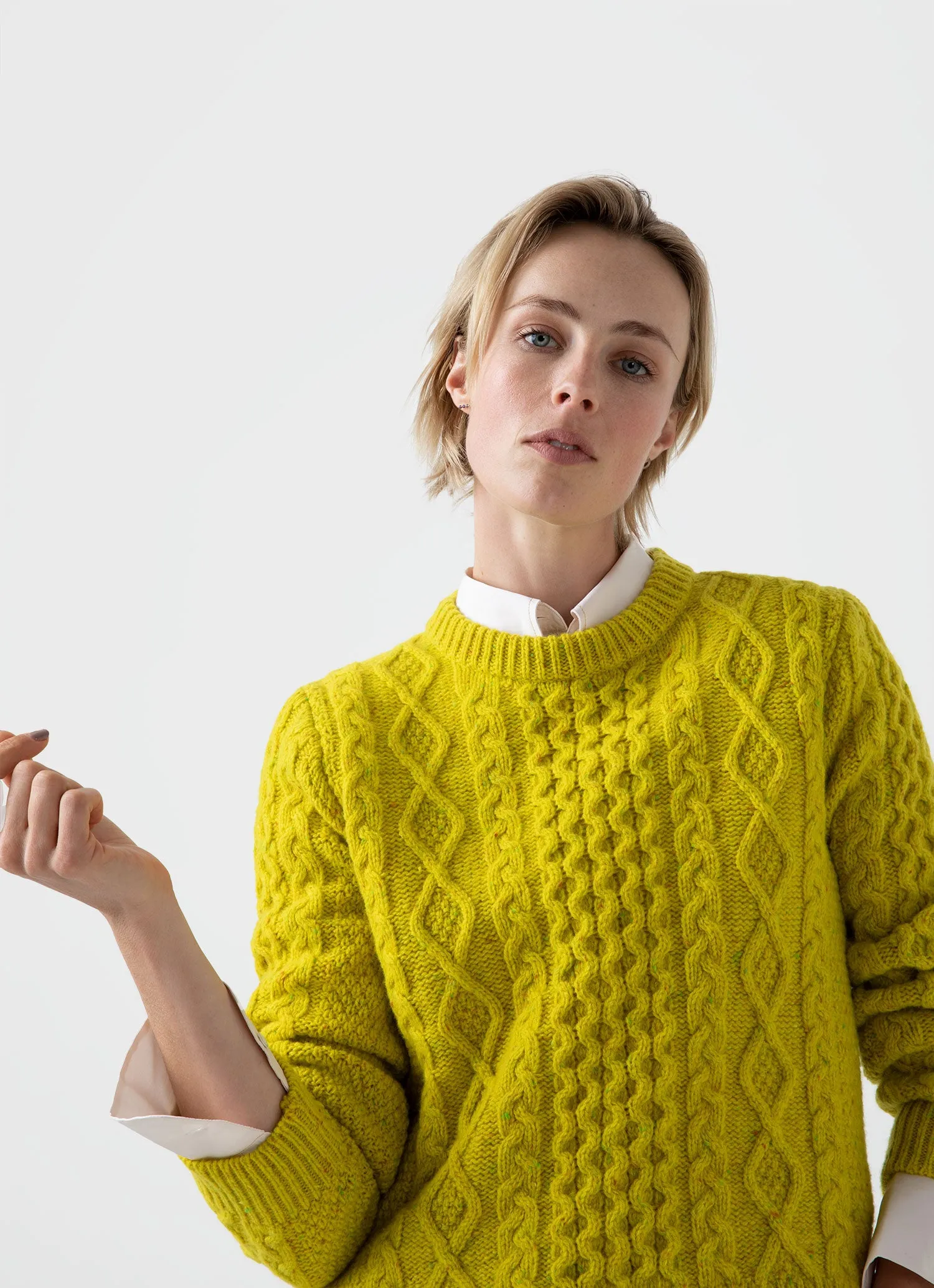 Women's Edie Campbell Shirt in Canvas sold by Sunspel product image thumbnail 3