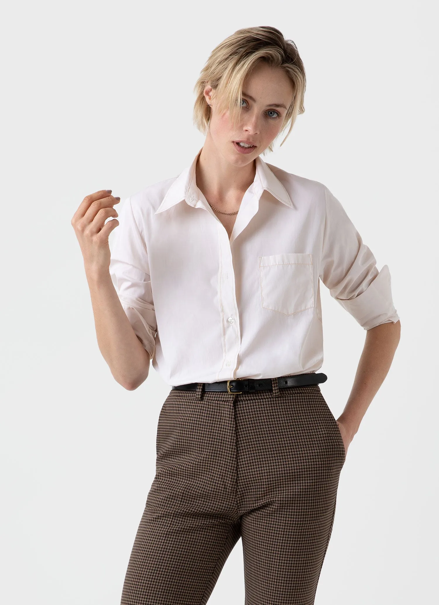 Women's Edie Campbell Shirt in Canvas sold by Sunspel