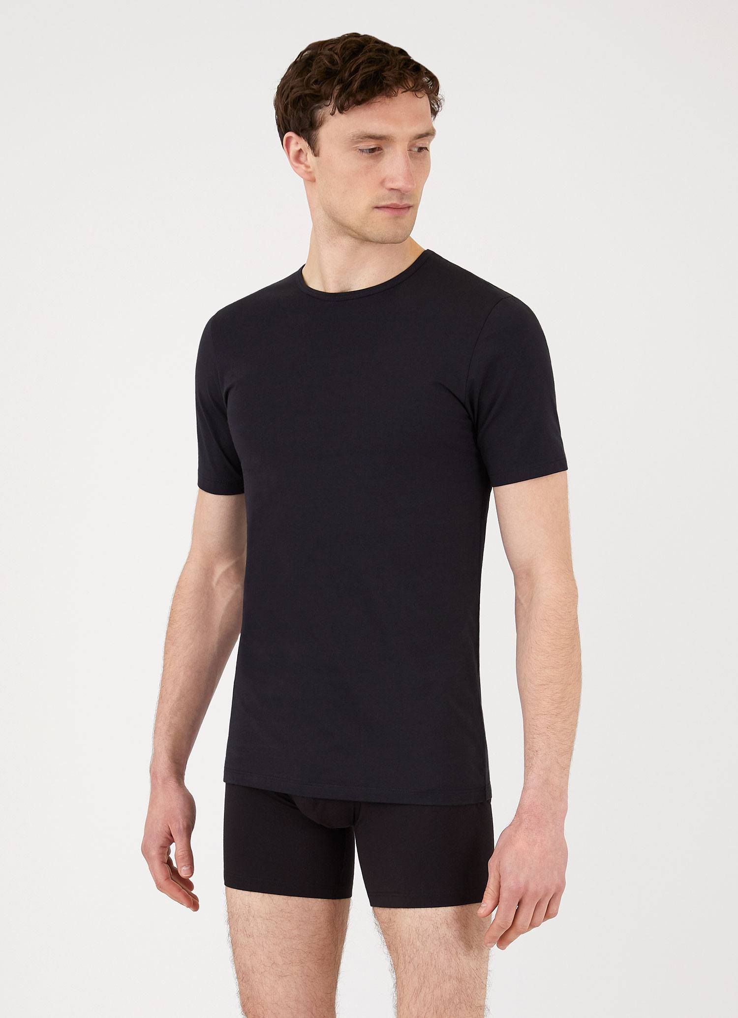 Men's Stretch Underwear T-shirt in Black sold by Sunspel