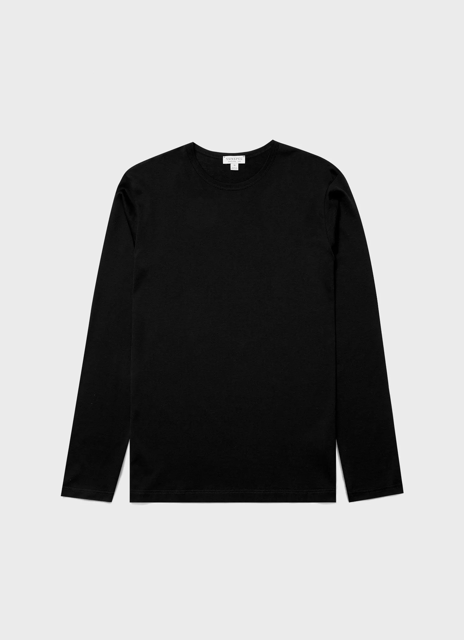 Men's Classic Long Sleeve T-shirt in Black sold by Sunspel