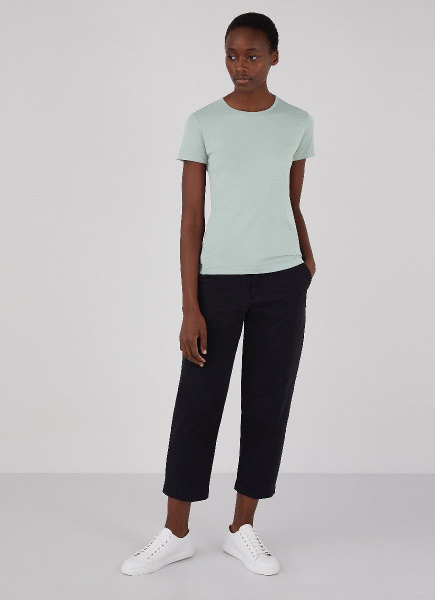 Women's Classic T-shirt in Dusky Green sold by Sunspel product image thumbnail 2