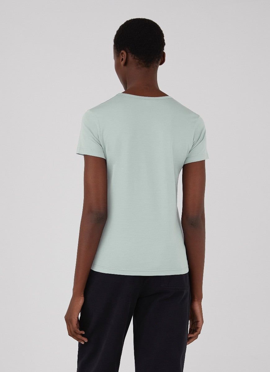 Women's Classic T-shirt in Dusky Green sold by Sunspel product image thumbnail 3