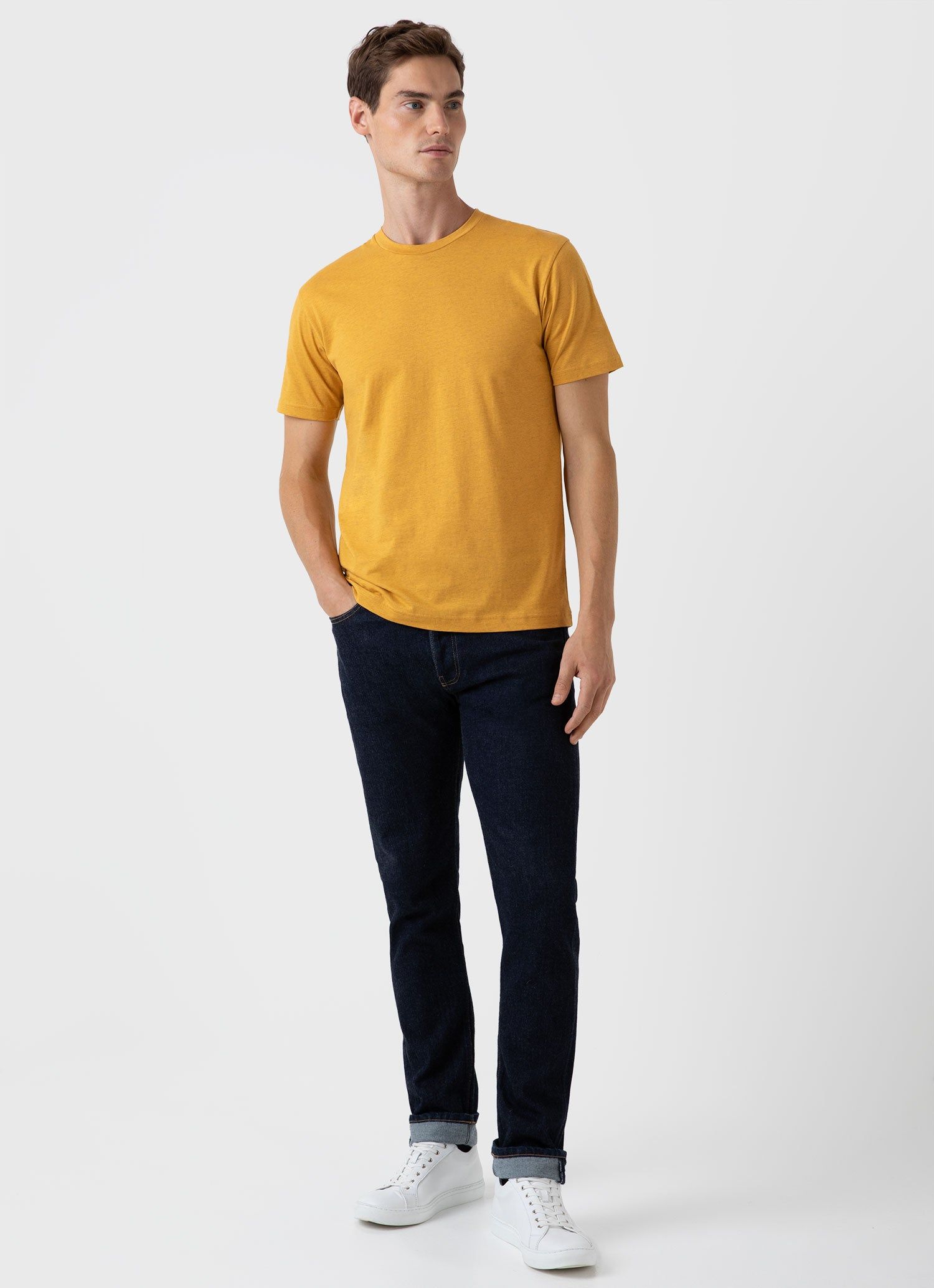 Men's Riviera T-shirt in Cider Melange sold by Sunspel product image thumbnail 3