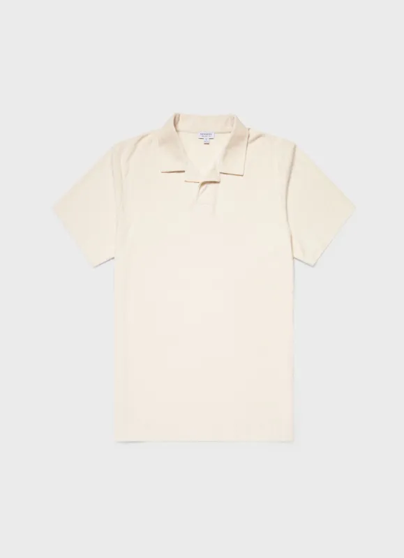Men's Undyed Towelling Polo Shirt in Undyed sold by Sunspel