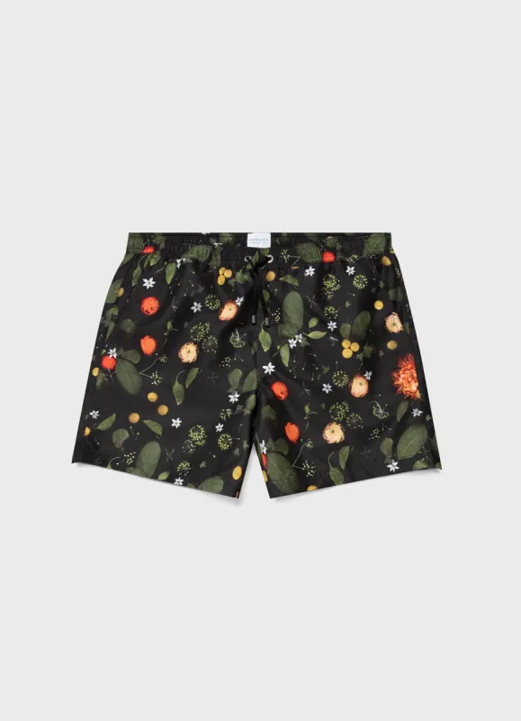 Men's Charlotte Gosch Swim Shorts in Hedgerow made by Sunspel