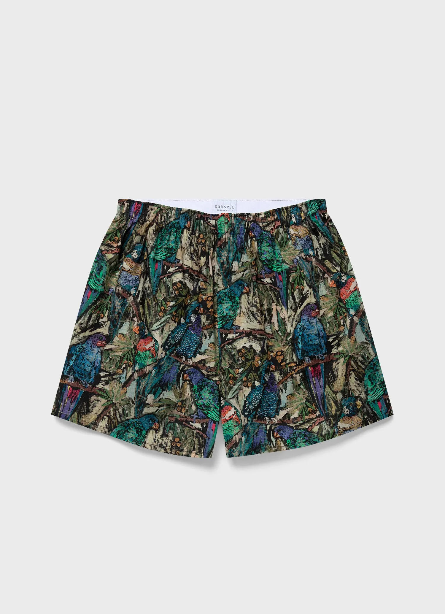 Men's Classic Boxer Shorts in Liberty Fabric in Jungle sold by Sunspel