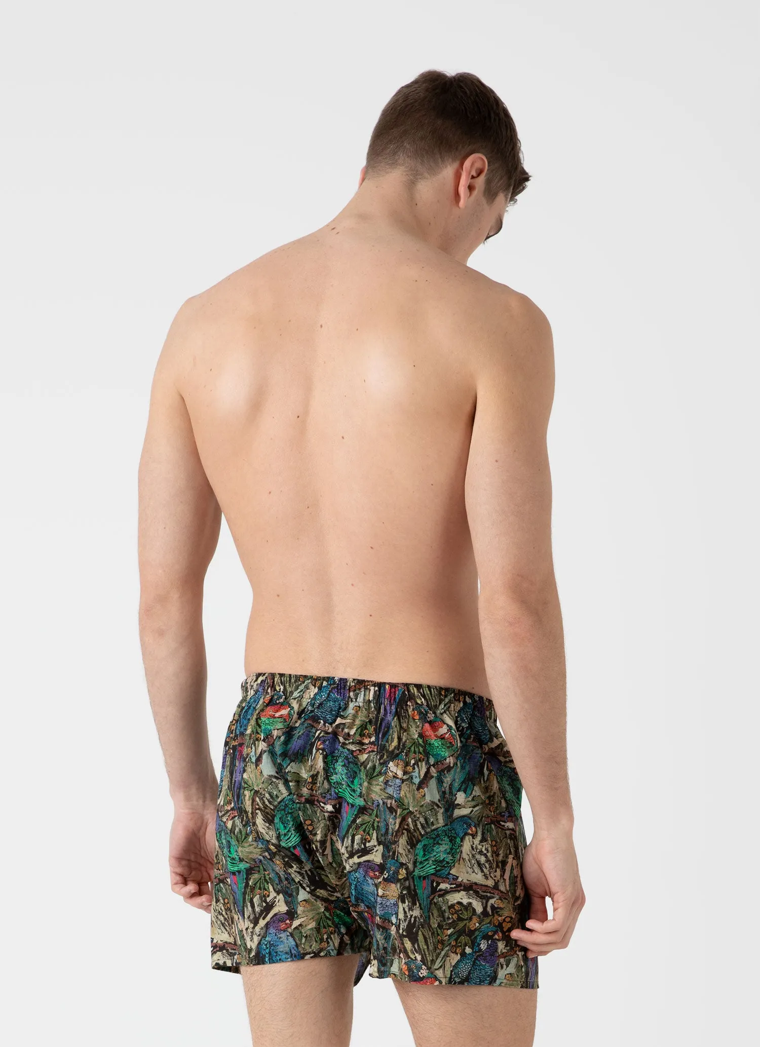 Men's Classic Boxer Shorts in Liberty Fabric in Jungle sold by Sunspel product image thumbnail 3