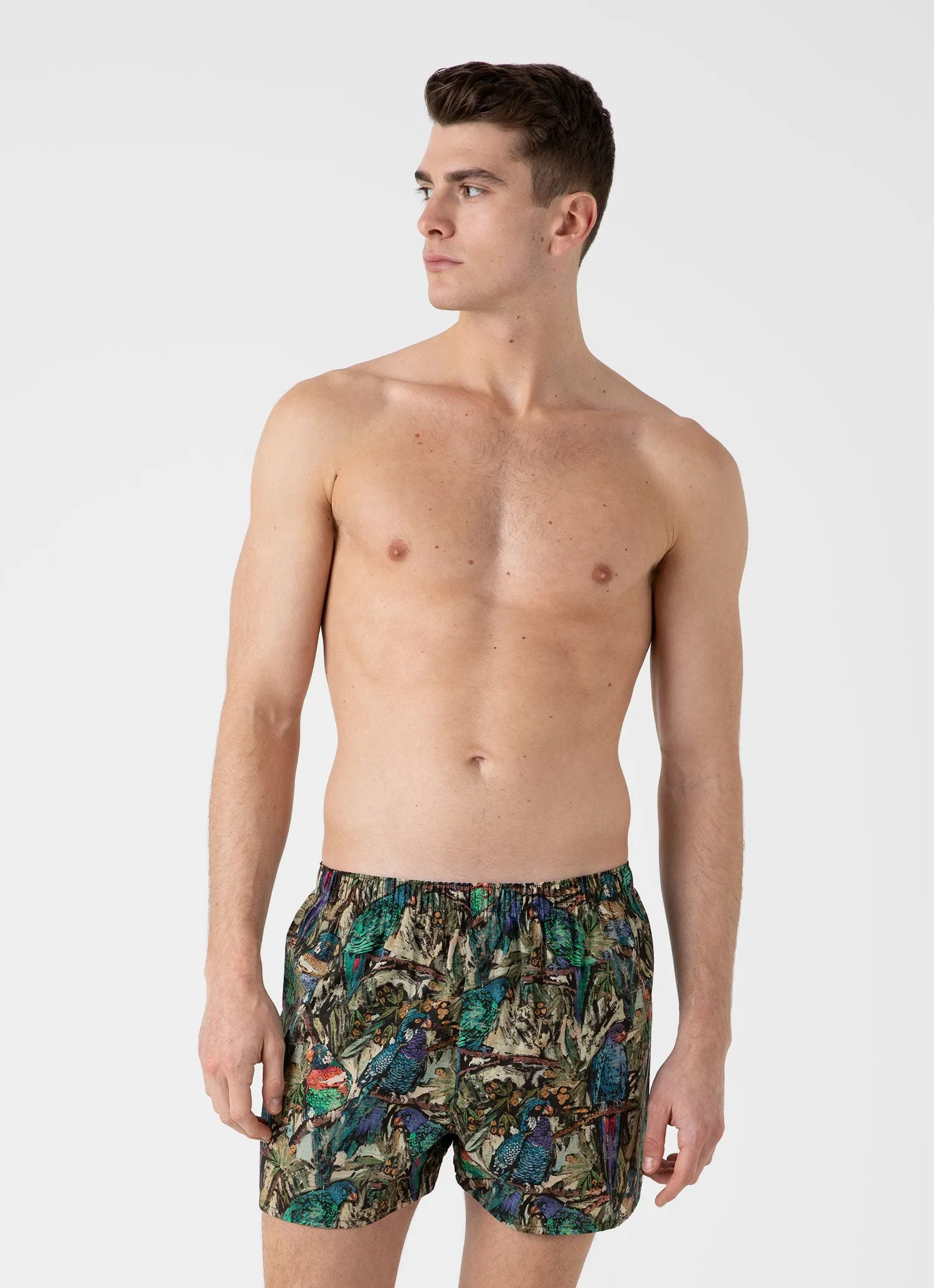 Men's Classic Boxer Shorts in Liberty Fabric in Jungle sold by Sunspel product image thumbnail 2