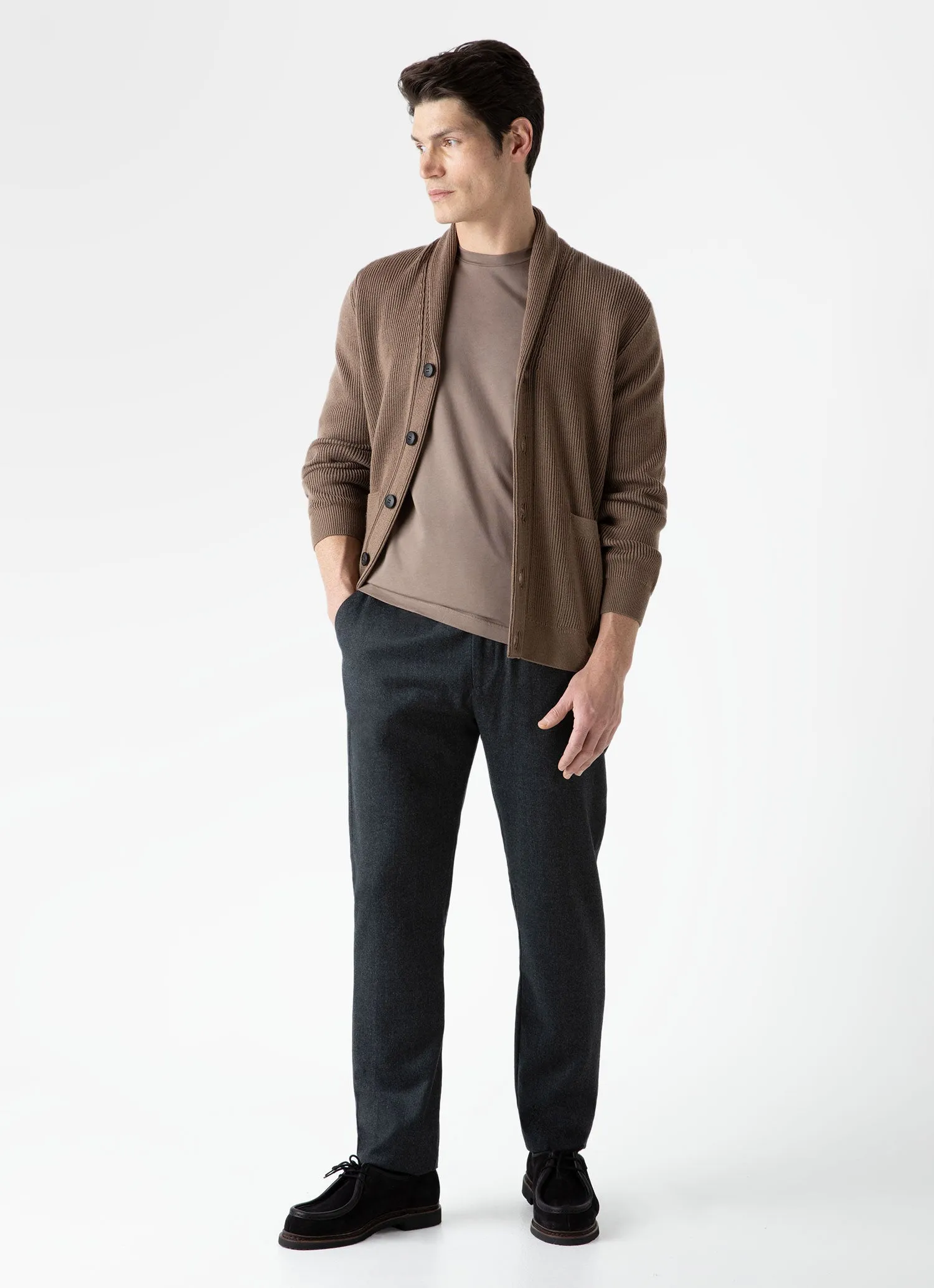 Men's Riviera Midweight T-shirt in Cedar sold by Sunspel product image thumbnail 3