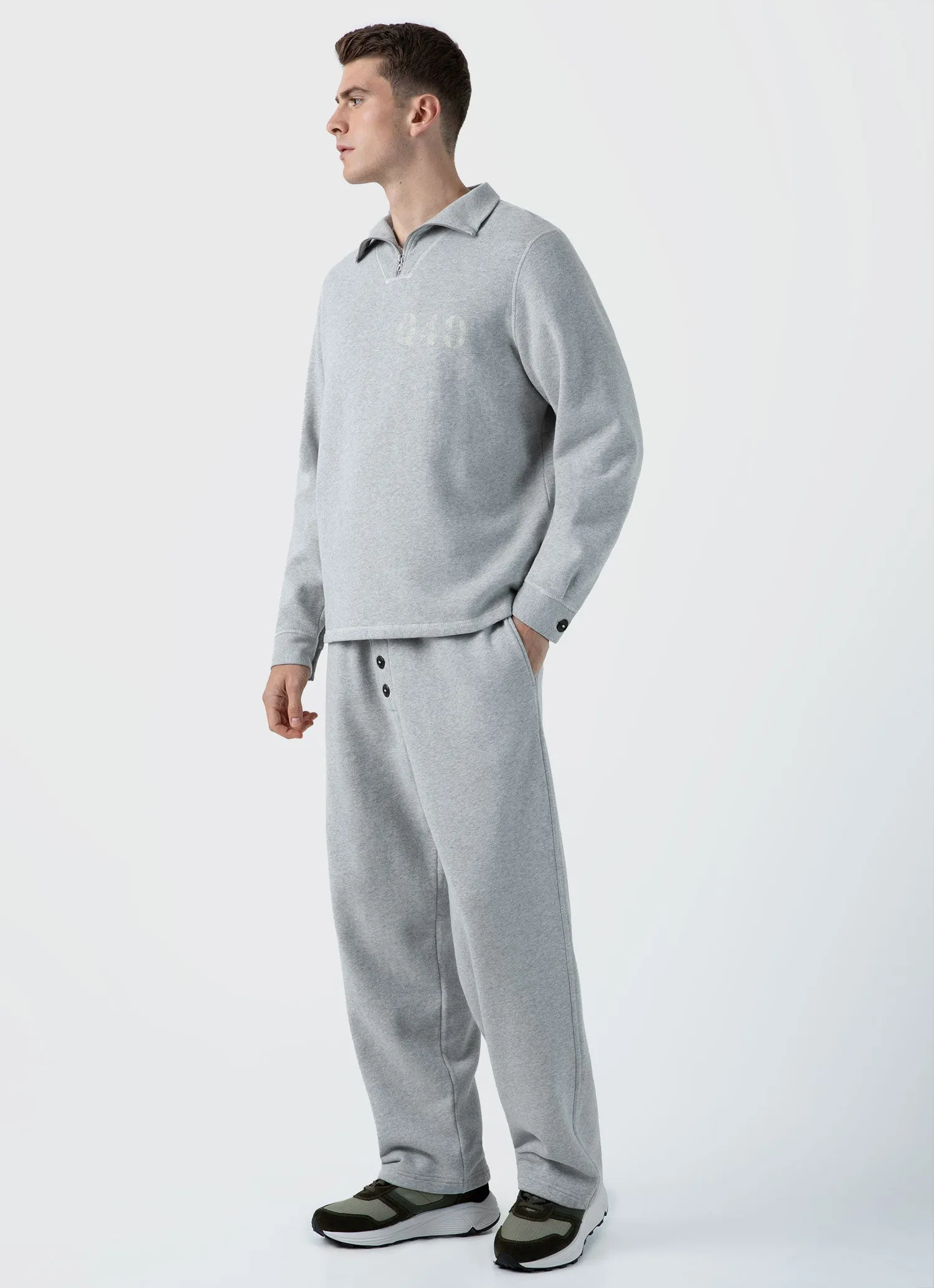 Men's Sunspel x Nigel Cabourn Sweatpant in Light Grey Melange sold by Sunspel product image thumbnail 2