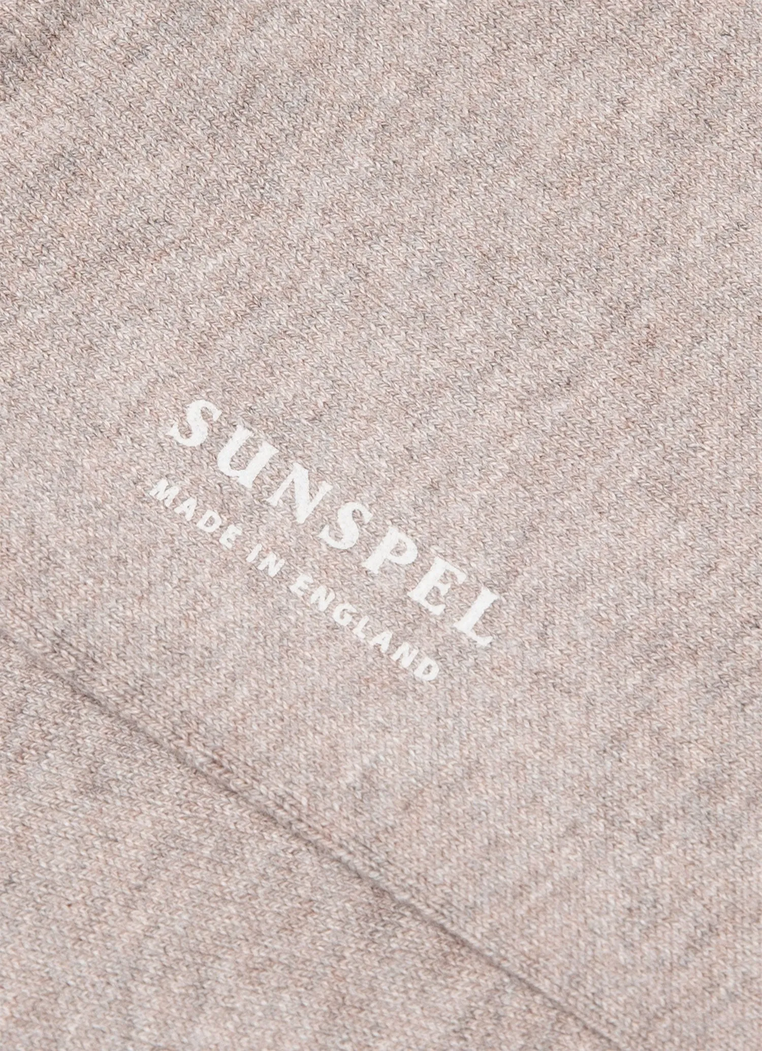 Men's Cotton Socks in Beige Melange sold by Sunspel product image thumbnail 2