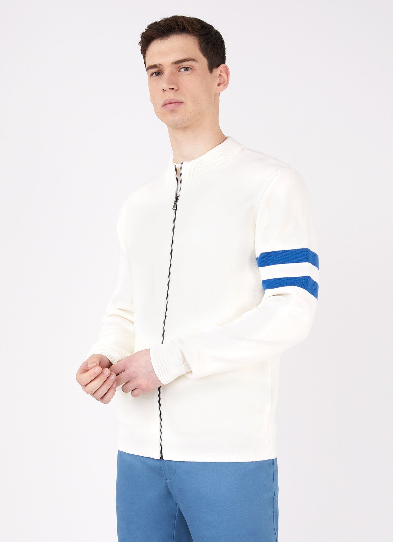 Men's Paul Weller Merino Zip Cardigan in Cotton sold by Sunspel product image thumbnail 2