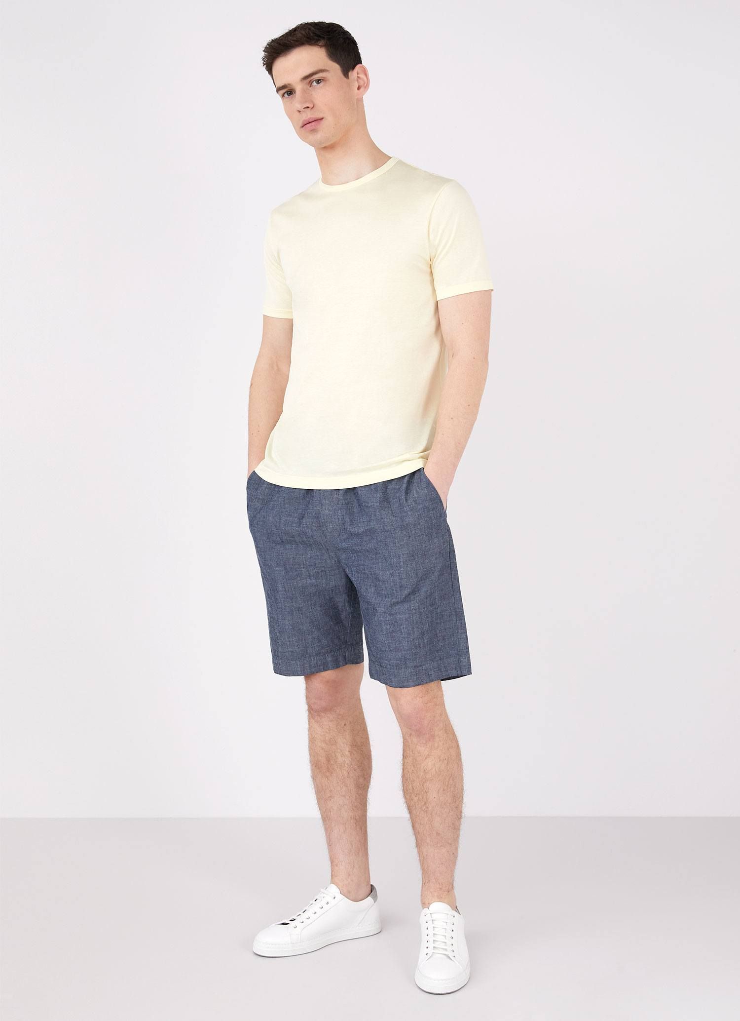 Men's Classic T-shirt in Lemon sold by Sunspel product image thumbnail 3