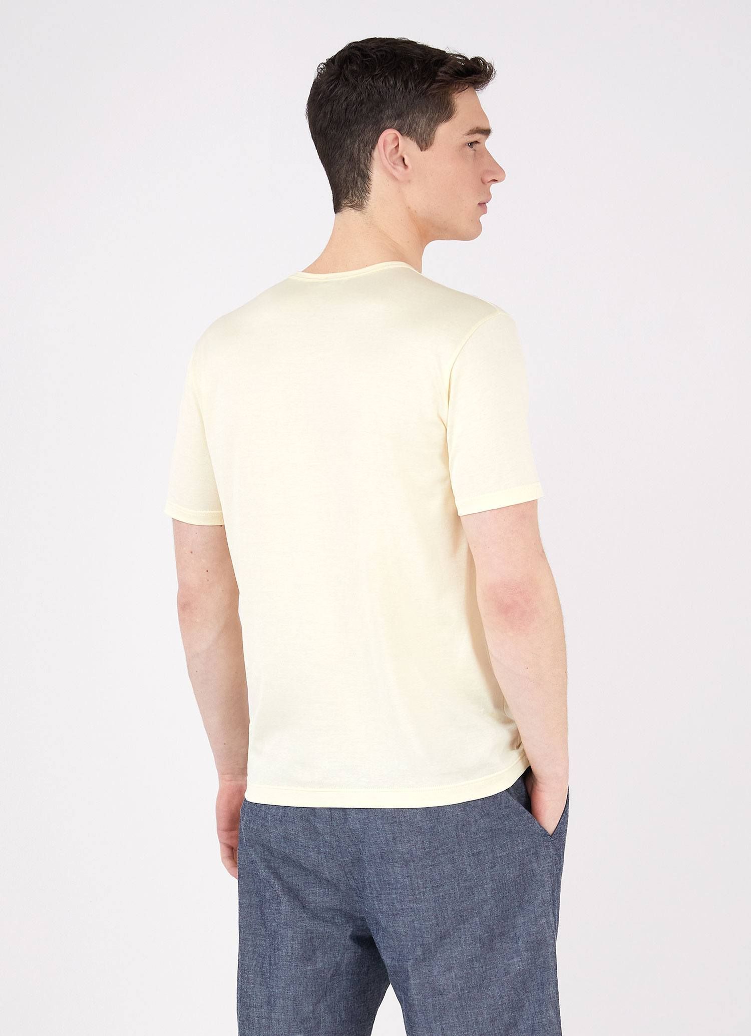 Men's Classic T-shirt in Lemon sold by Sunspel product image thumbnail 4