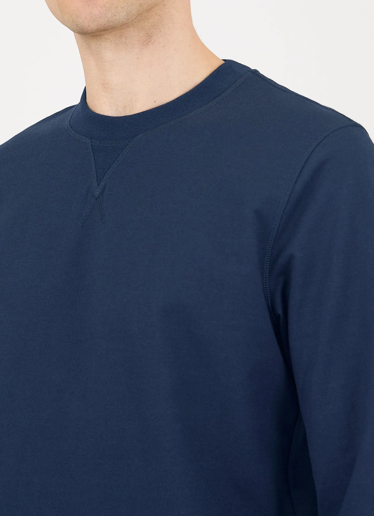 Men's DriRelease Active Sweatshirt in Marine Blue sold by Sunspel product image thumbnail 5