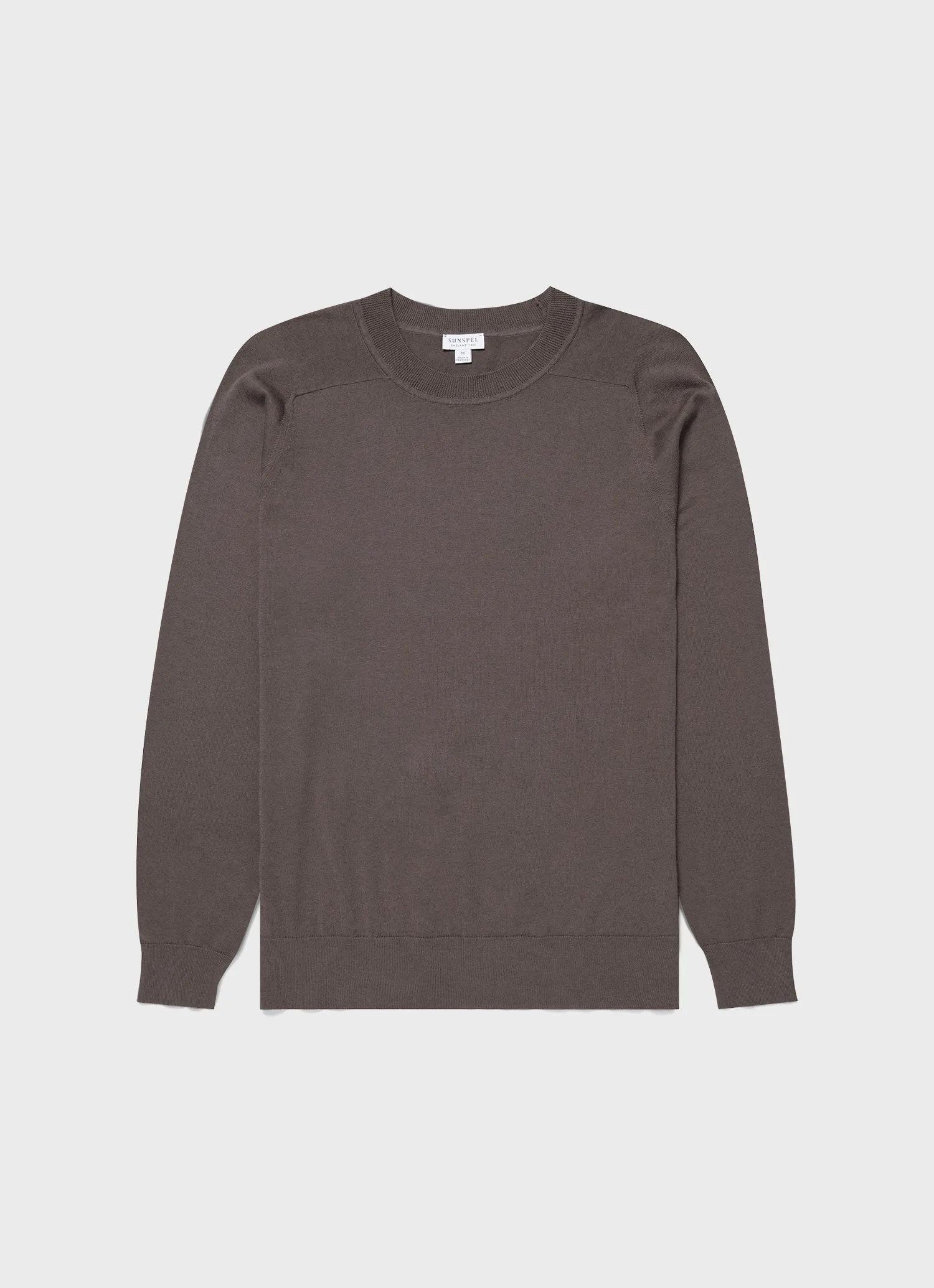 Men's Sea Island Cashmere Crew Neck Jumper in Cedar sold by Sunspel