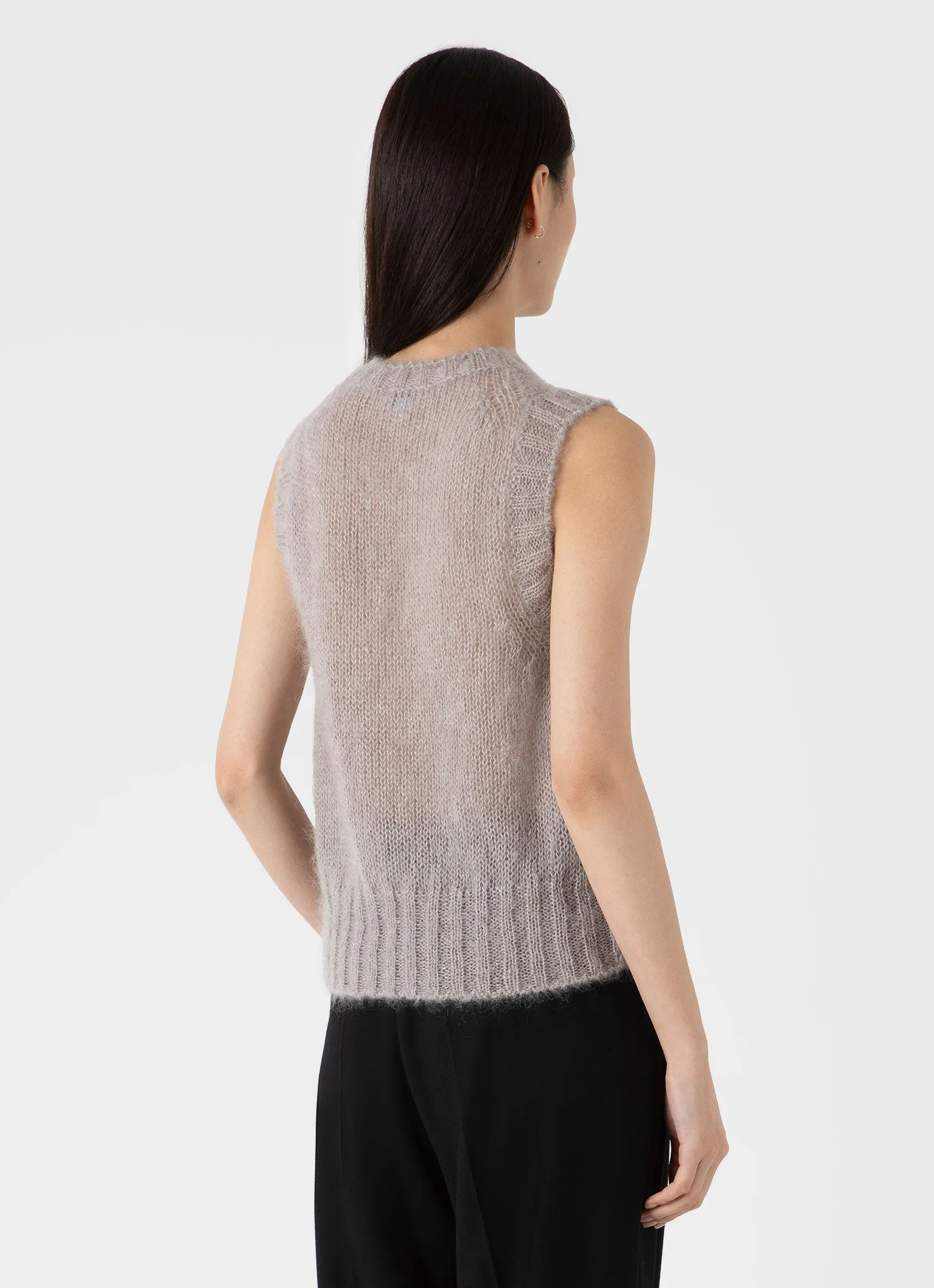 Women's Mohair Silk Vest in Sandstone sold by Sunspel product image thumbnail 3