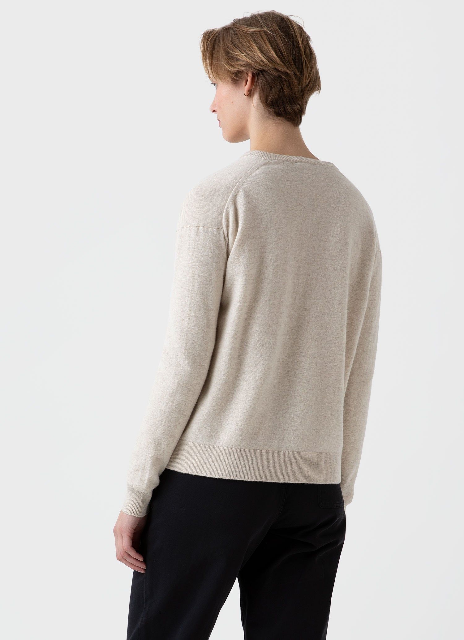 Women's Cashmere Cardigan in Natural Ecru sold by Sunspel product image thumbnail 3