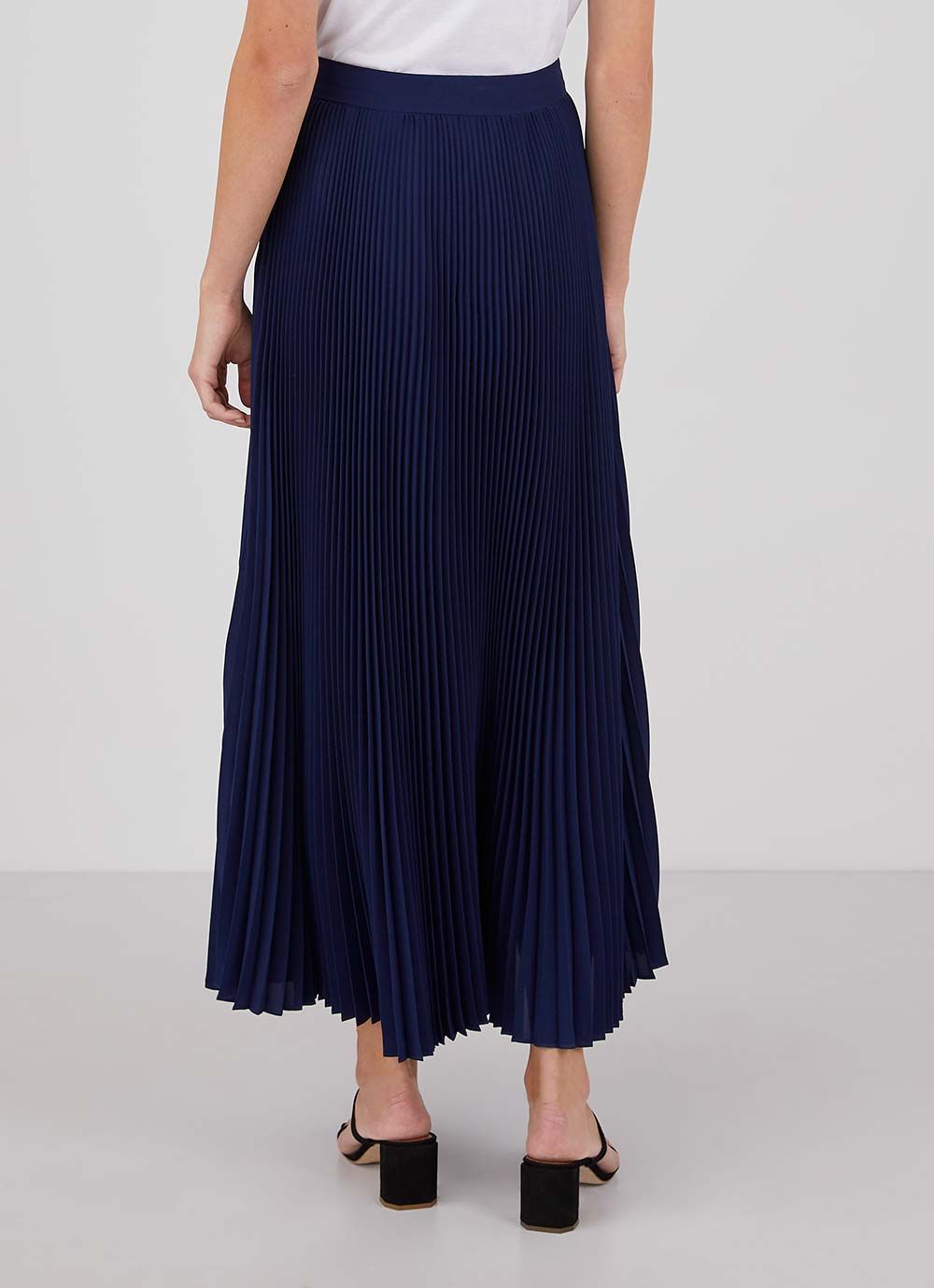 Women's Pleated Skirt in Navy sold by Sunspel product image thumbnail 3
