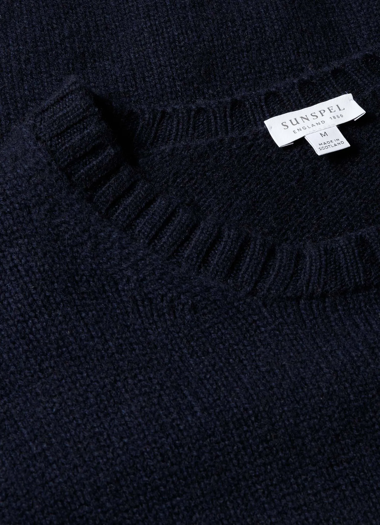 Men's Roxburgh Cashmere Jumper in Navy sold by Sunspel product image thumbnail 4