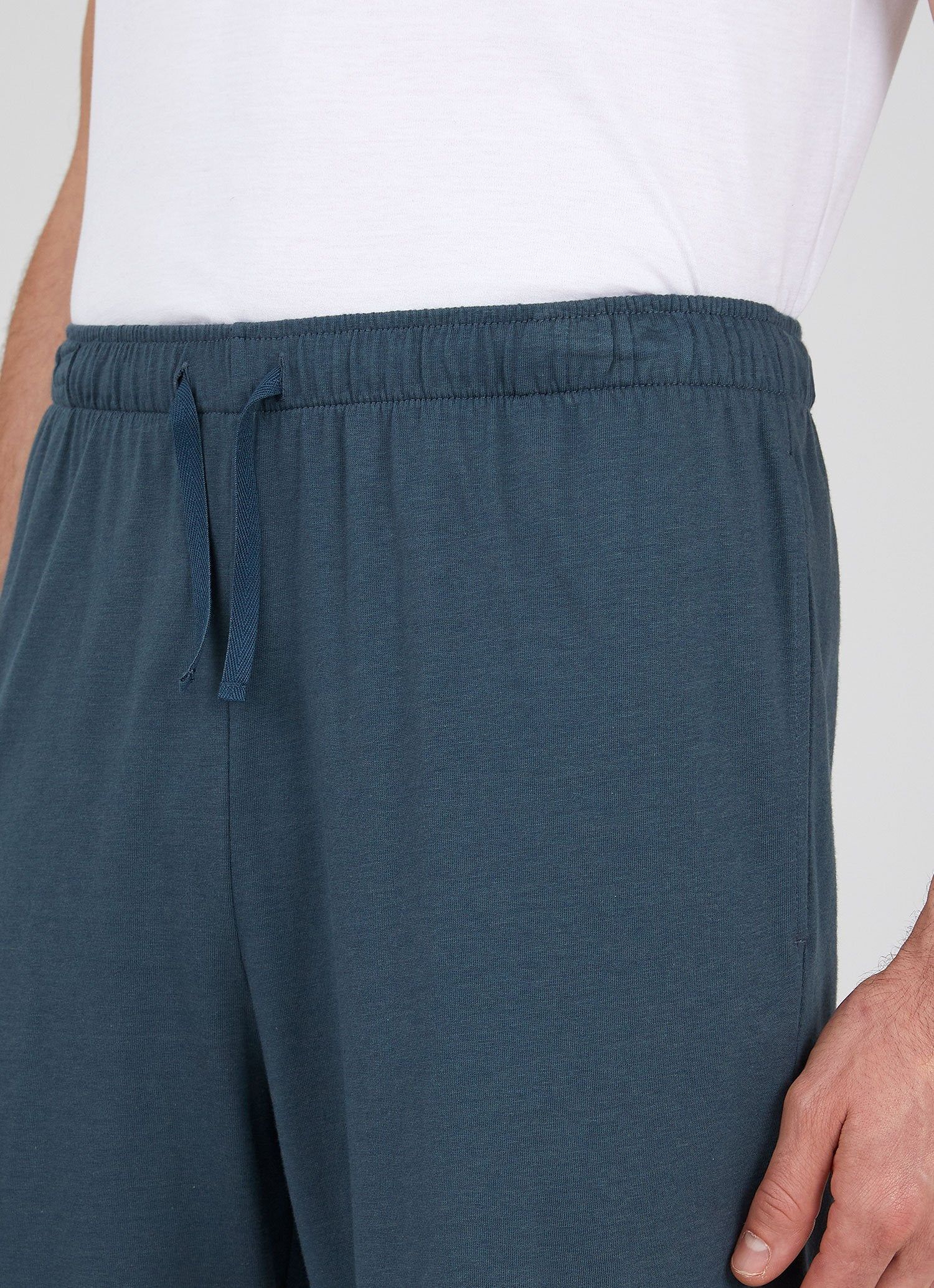 Men's Cotton Modal Lounge Shorts in Dark Petrol sold by Sunspel product image thumbnail 5