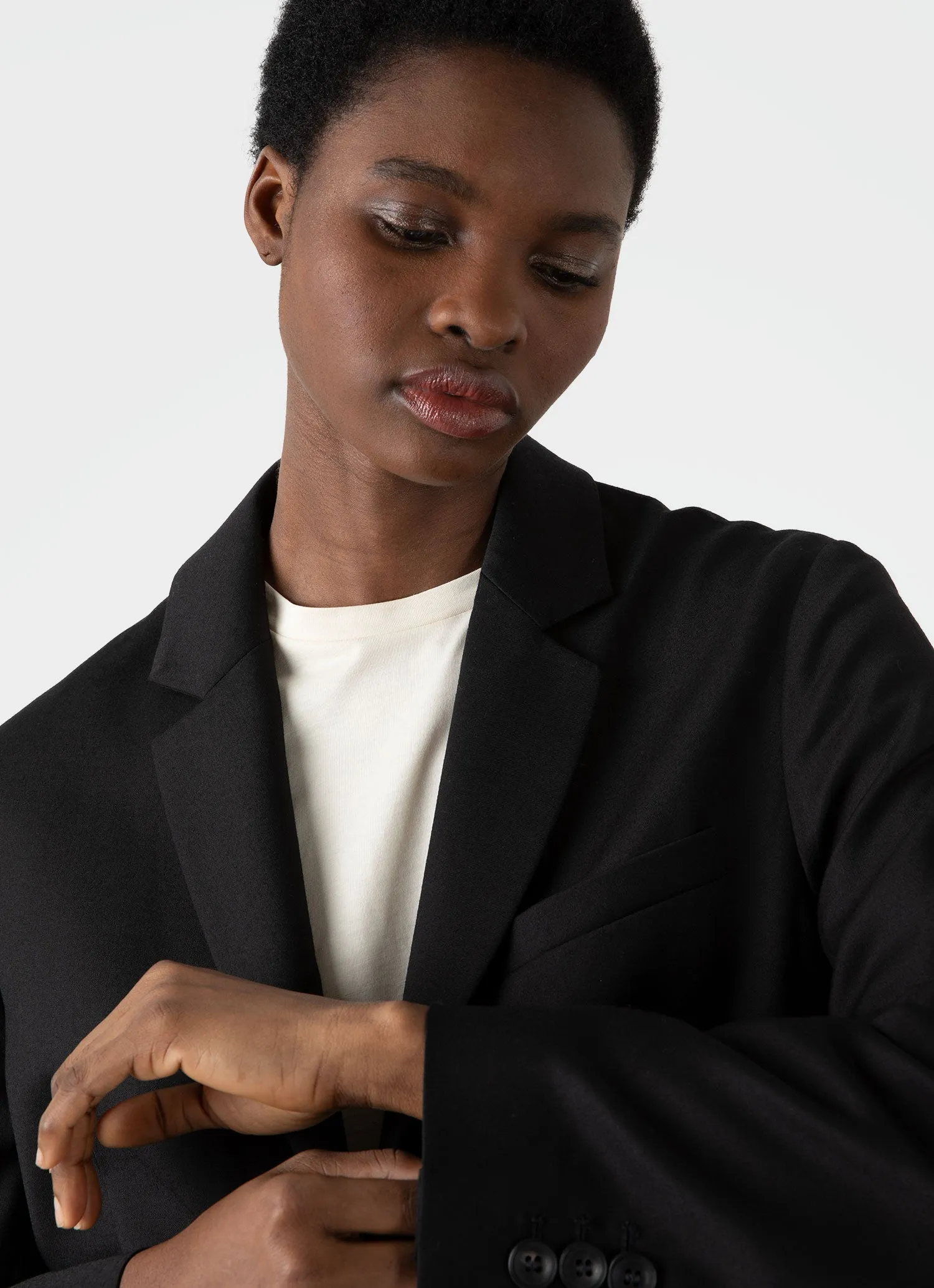 Women's Wool Blazer in Black sold by Sunspel product image thumbnail 2