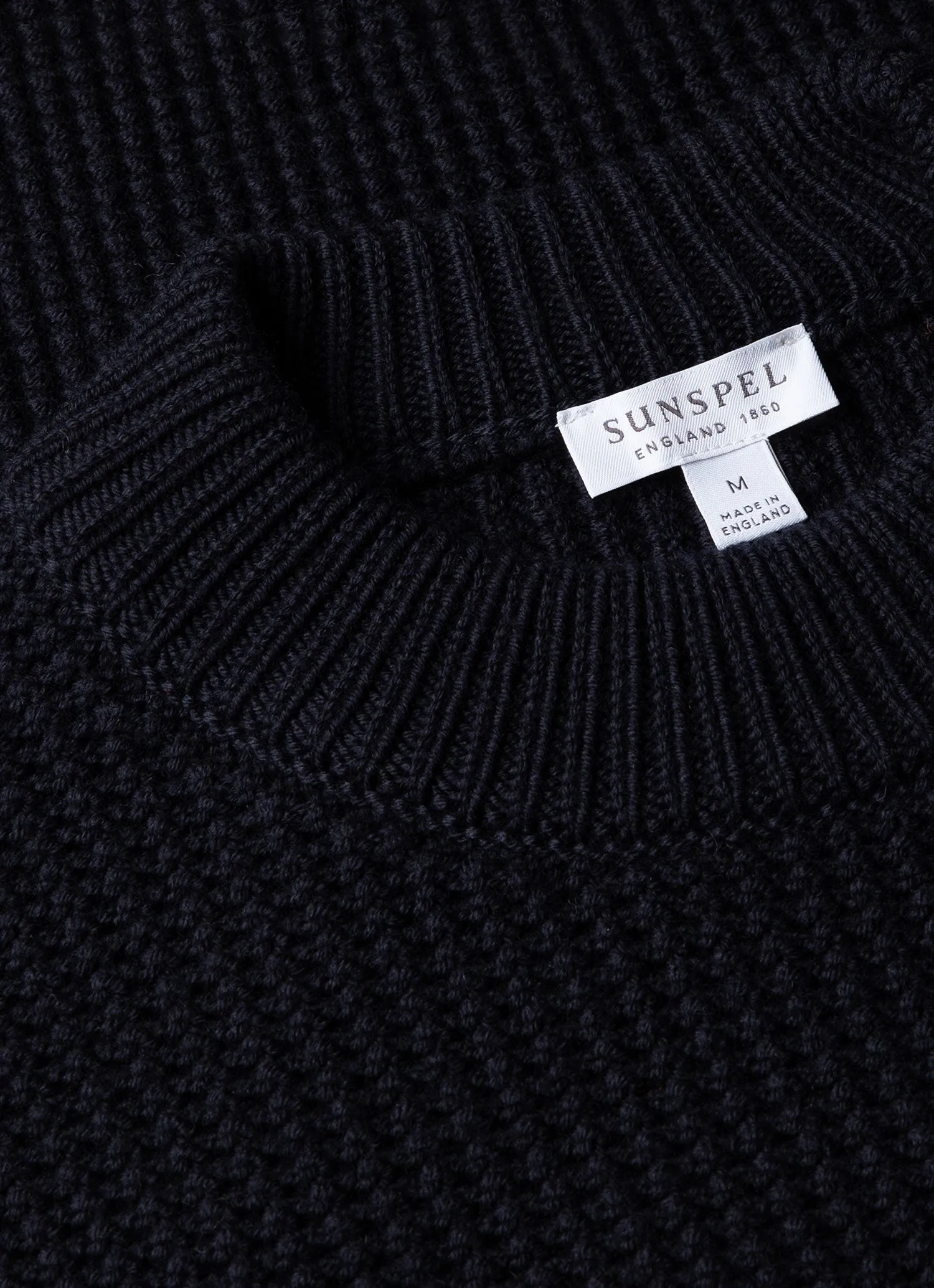 Men's Mariner Mock Neck Jumper in Light Navy sold by Sunspel product image thumbnail 4