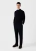 Men's Mariner Mock Neck Jumper in Light Navy sold by Sunspel