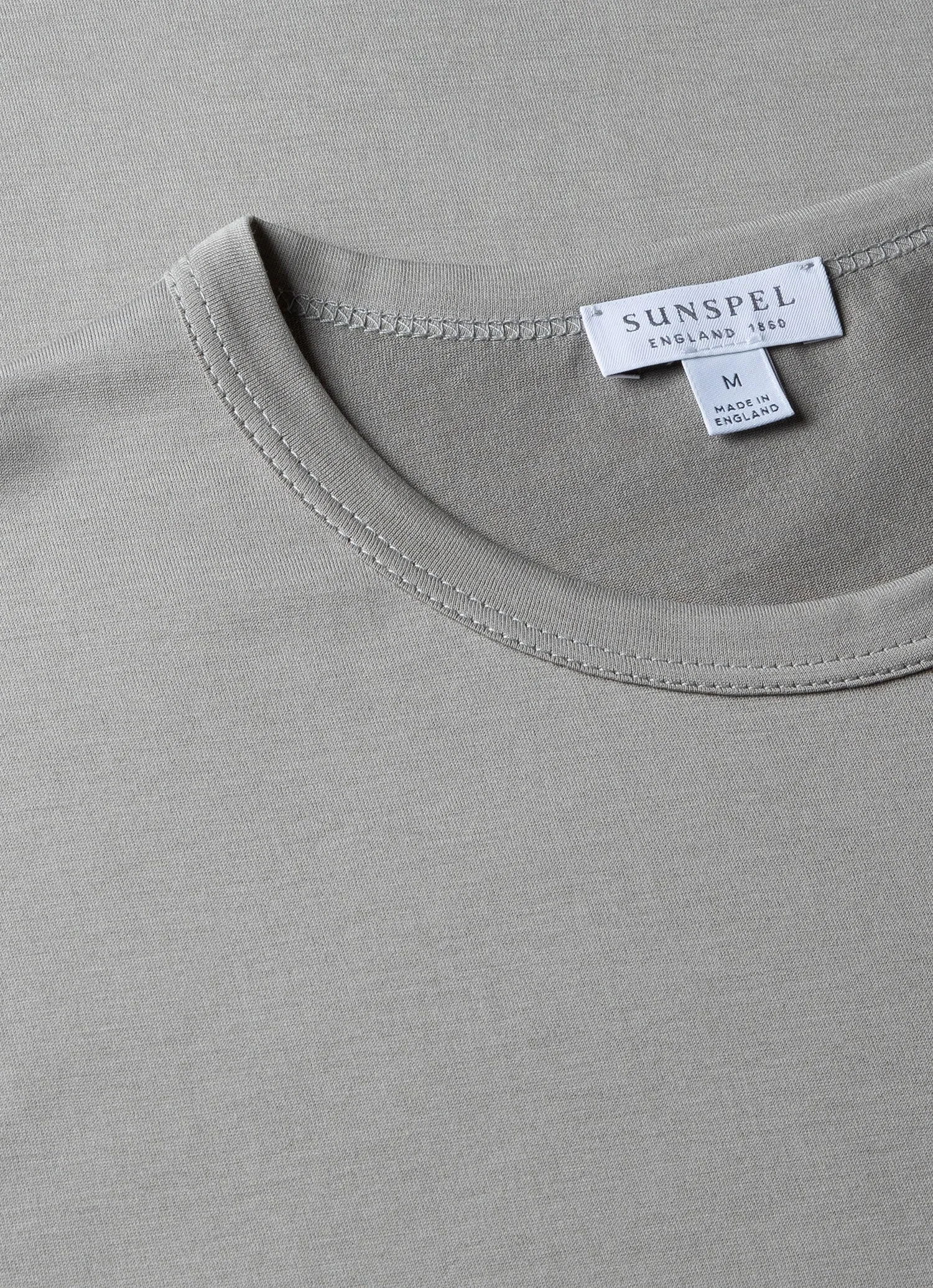 Men's Classic T-shirt in Mid Grey sold by Sunspel product image thumbnail 4