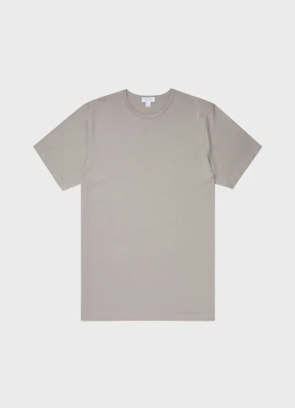 Men's Classic T-shirt in Mid Grey sold by Sunspel