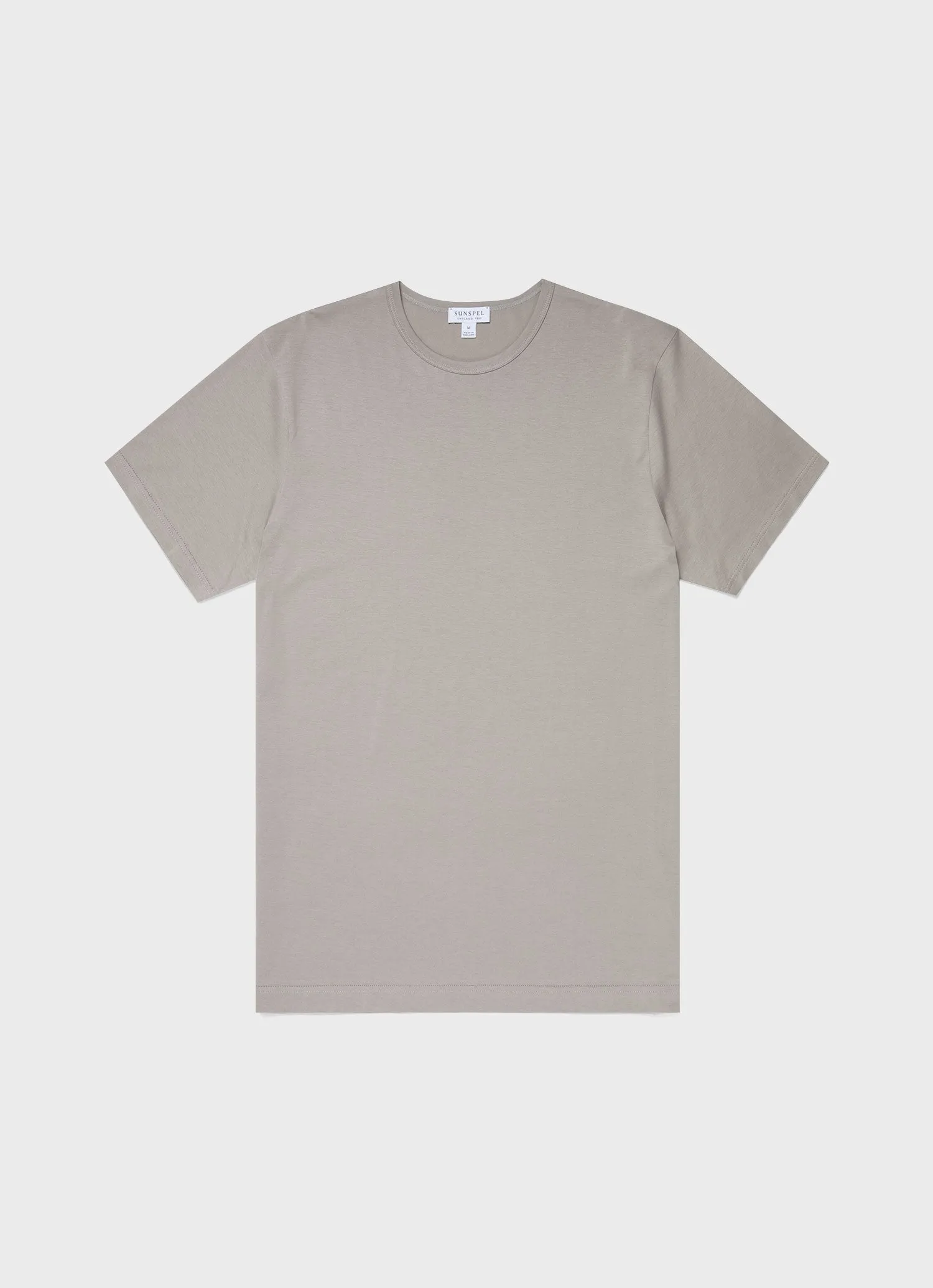 Men's Classic T-shirt in Mid Grey sold by Sunspel